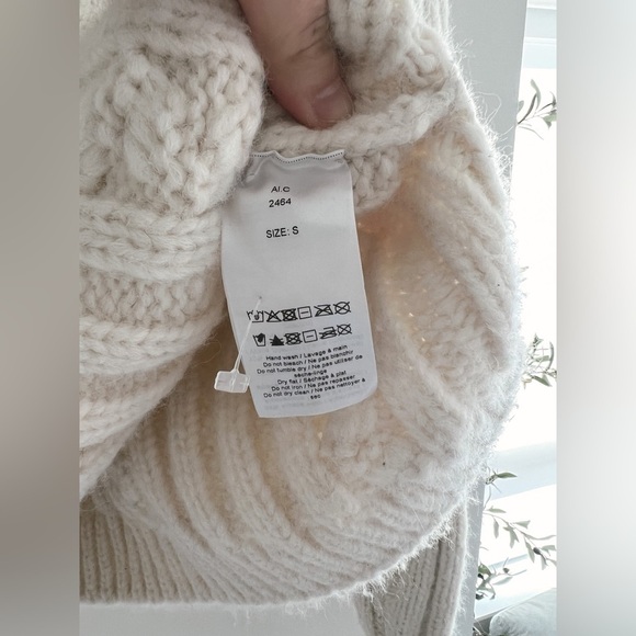 Ganni Cream Cable Knit Sweater - Picture 6 of 7